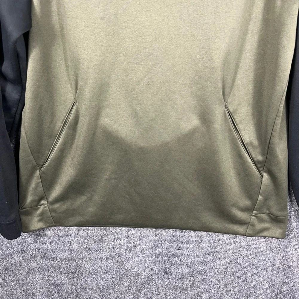 Nike Hoodie Mens XL Olive Green Black Dri-FIT Tech Fleece Pullover BV3875-325